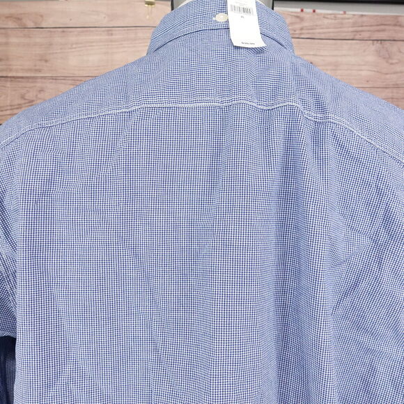 NWT GAP VINTAGE WASH CLASSIC FIT BLUE CHECK BUTTON DOWN SHIRT MENS XL NEW! - Picture 6 of 8